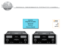 McIntosh MA-6700-MAC-6700 - Owners manual